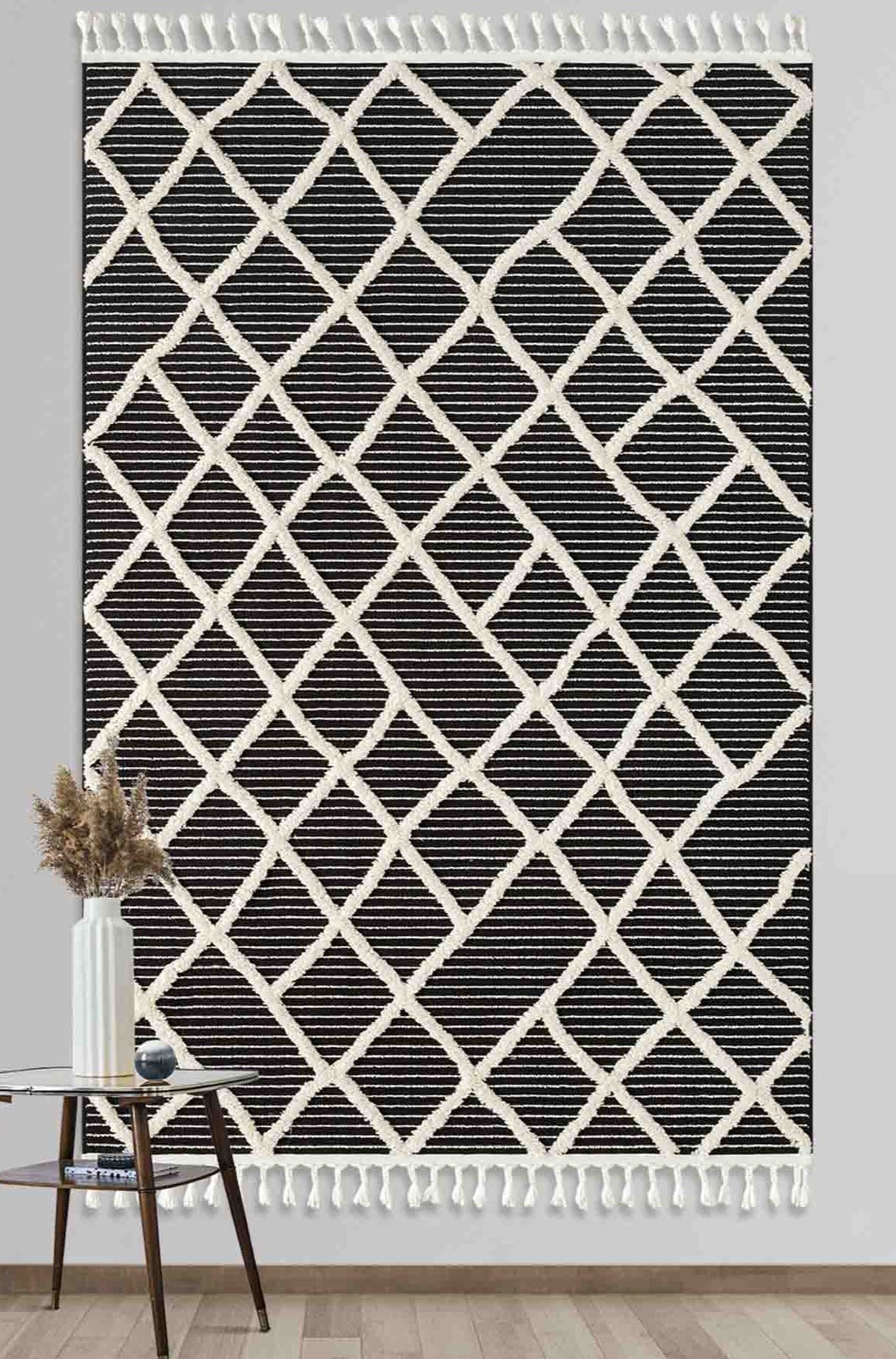 Cream Geometric Rug