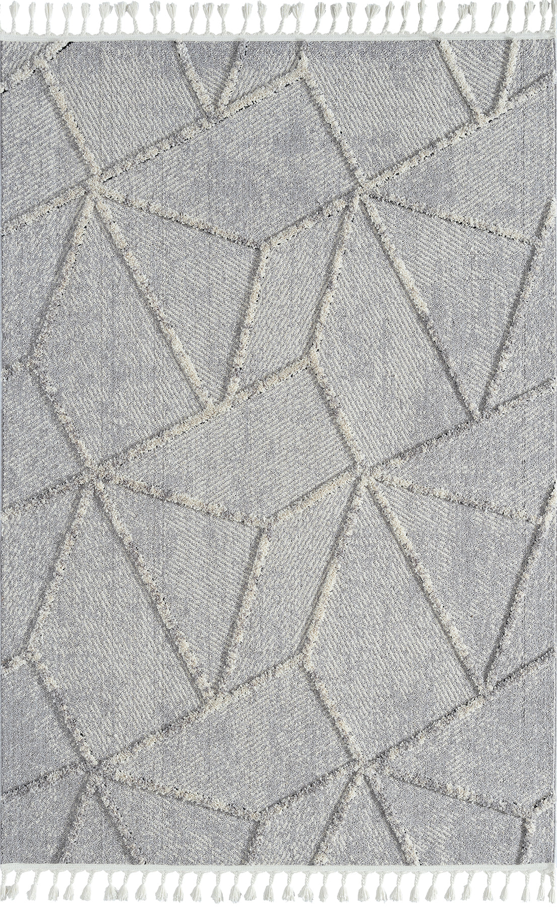 Baden Grey Geometric, Cotton Rug