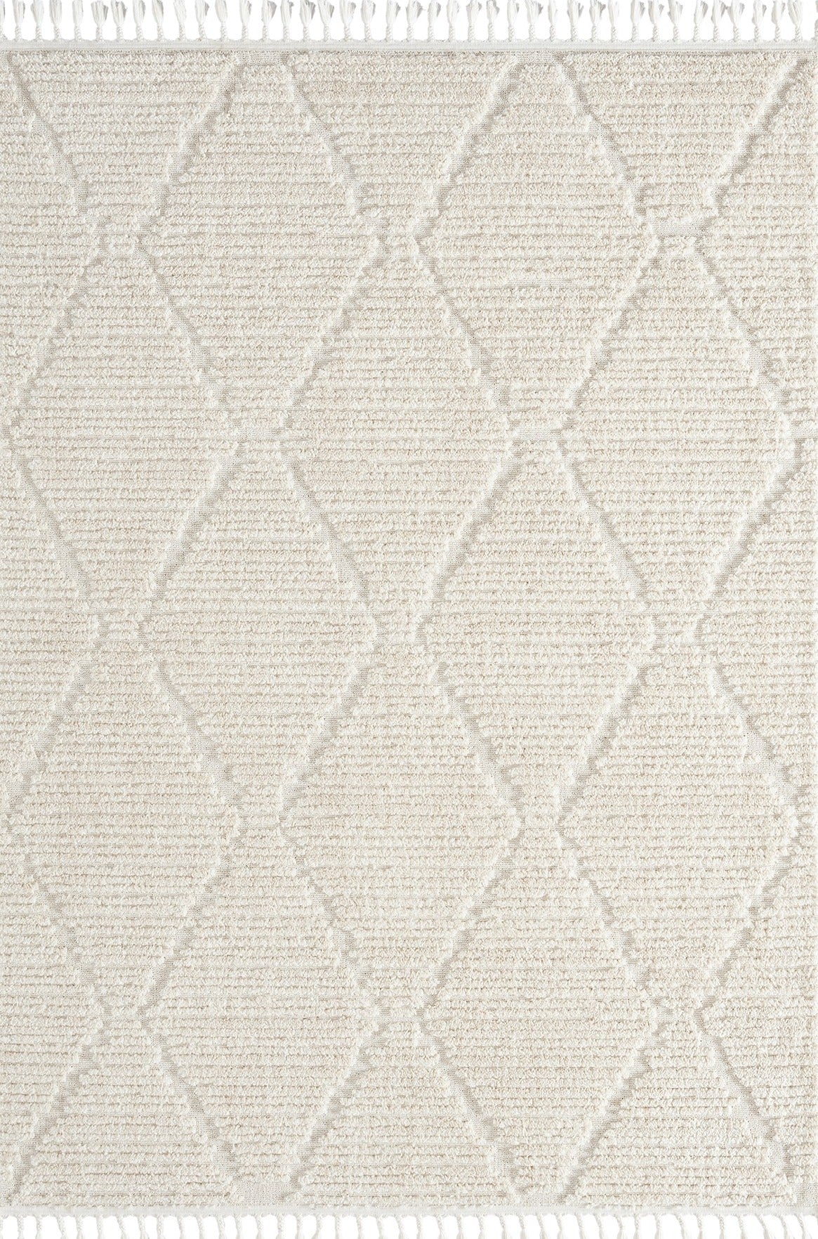 Beromünster Cream Geometric, Cotton Rug