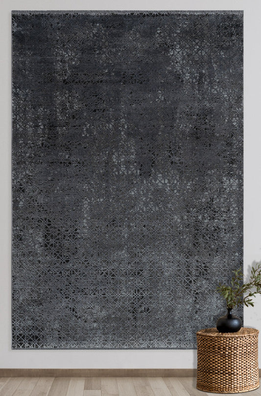 Meilen Grey Flat, Viscose Rug