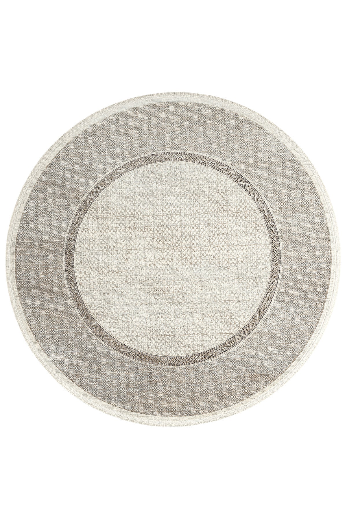 Izmır Abstract Round Rug | Cotton  Machine Made Area Rug