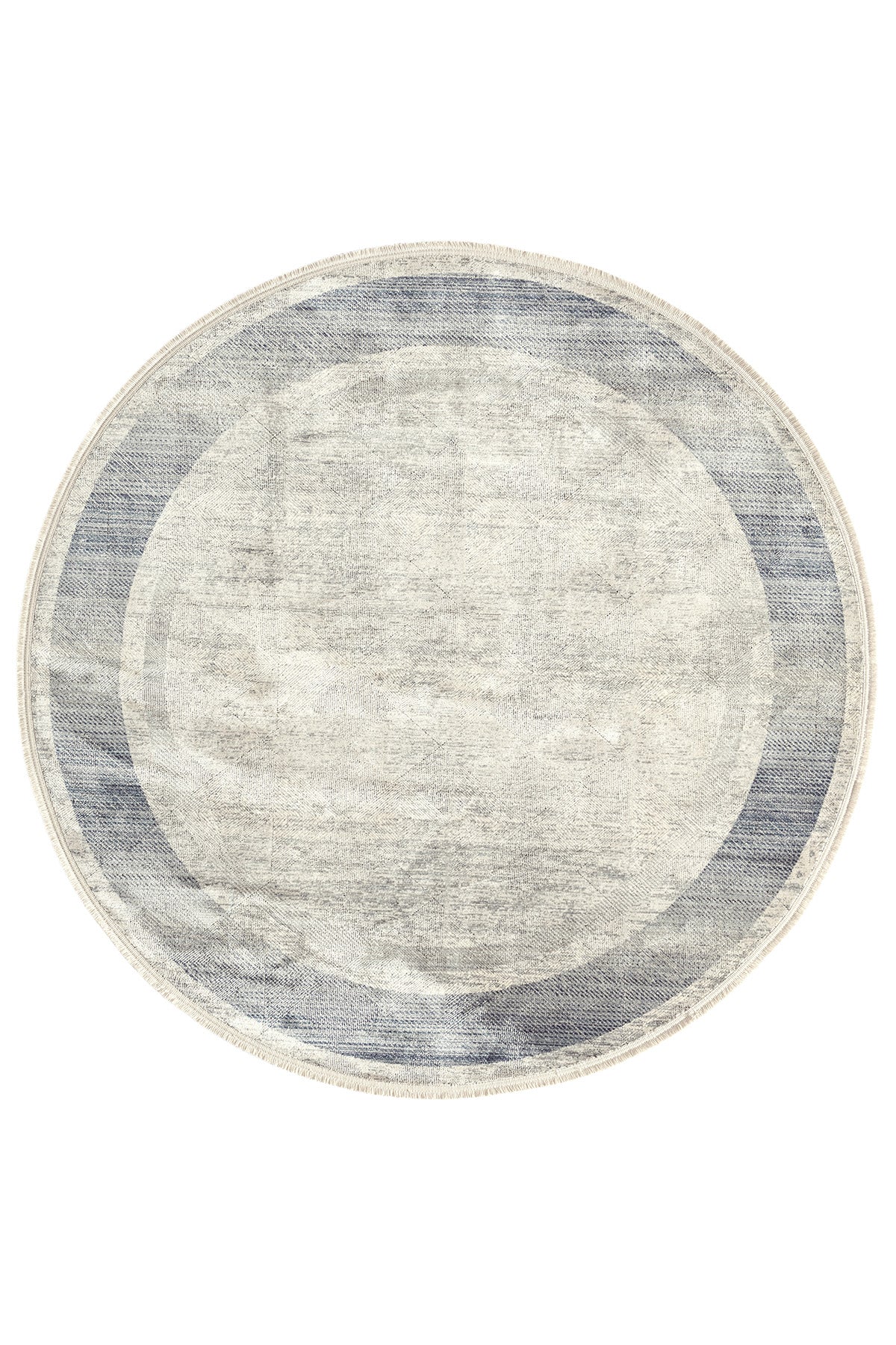 Bornova Abstract Round Rug | Cotton  Machine Made Area Rug 6' 7" x 6' 7"