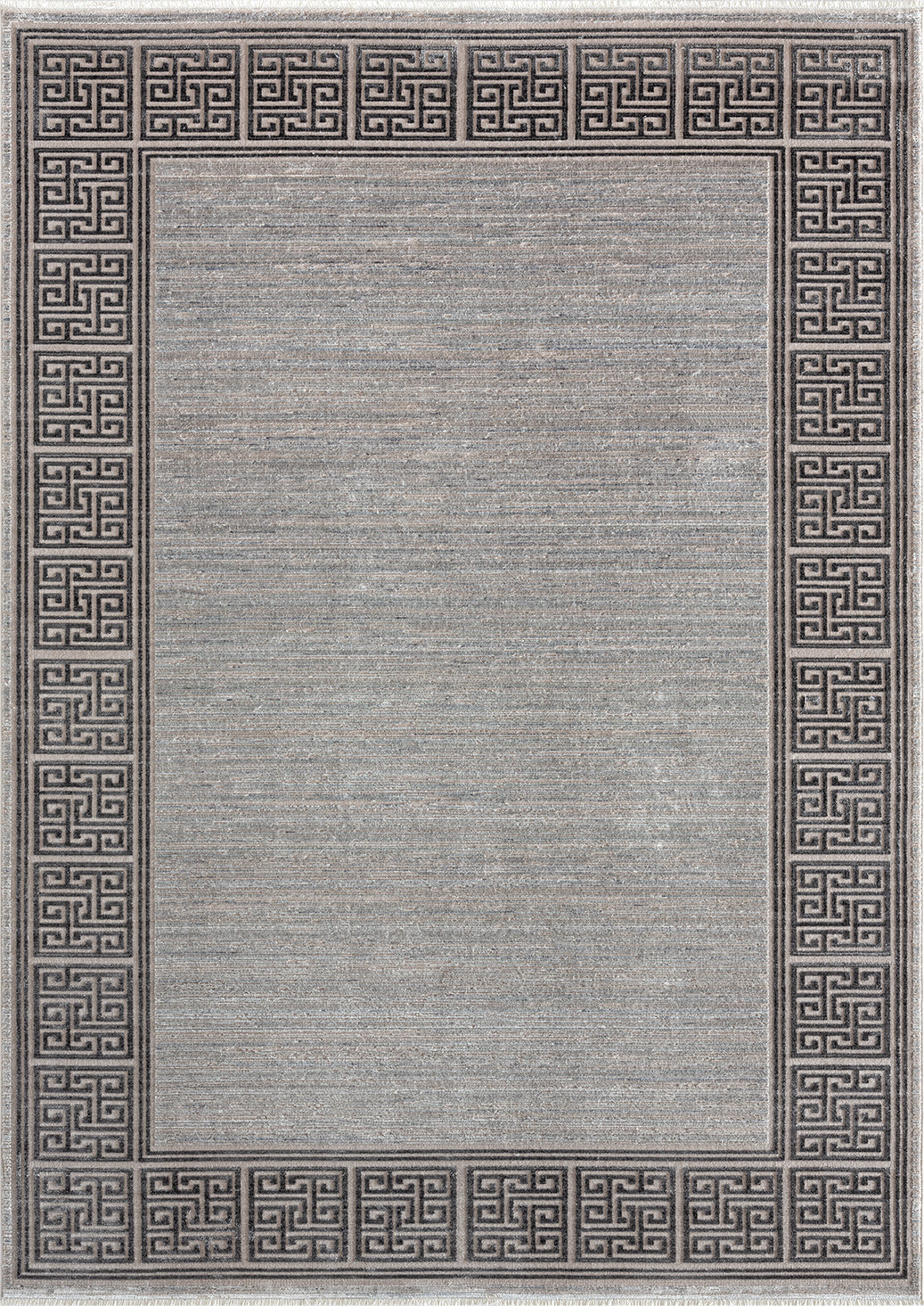 Orsieres Brown Framed, Viscose Rug