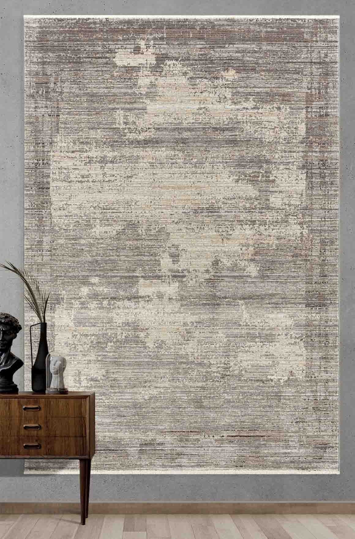 Prilly Anthracite Abstract, Viscose Rug