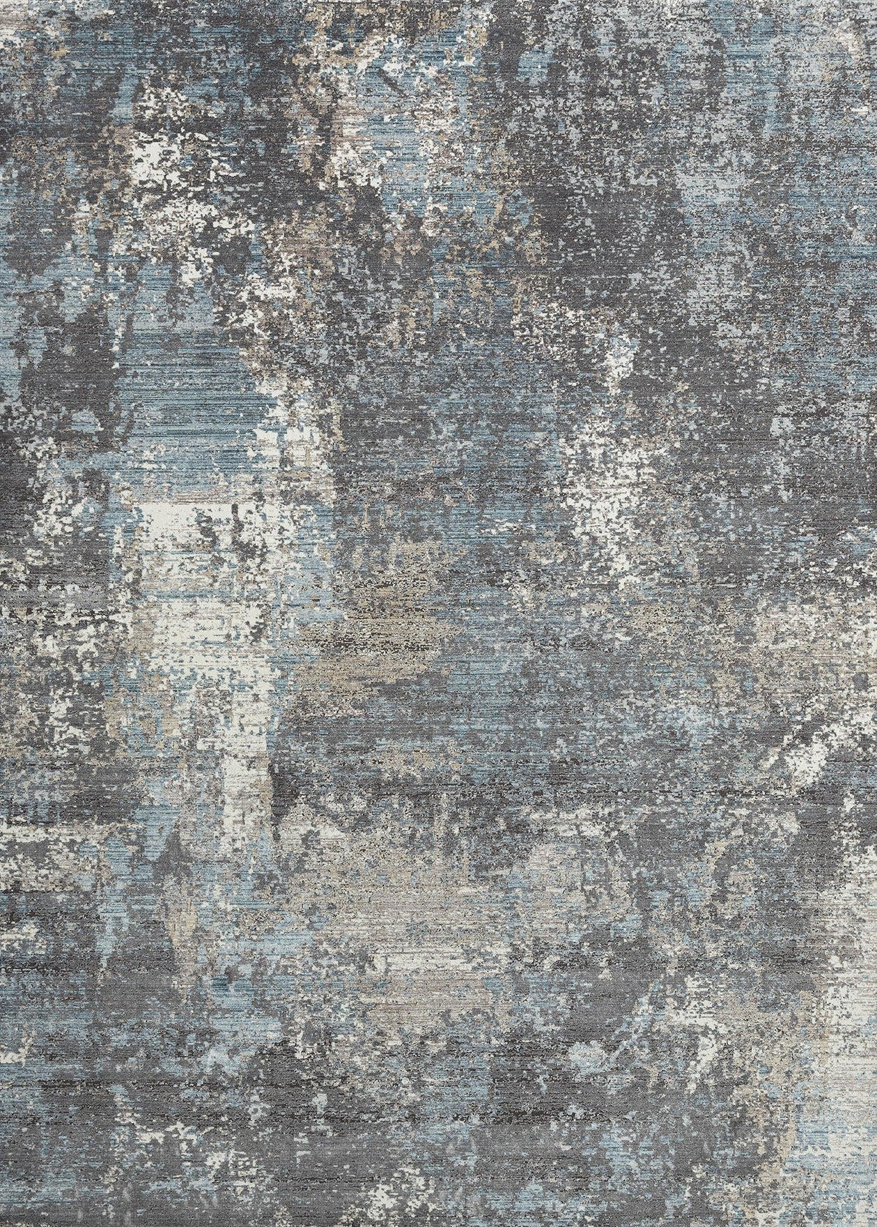 Leuk Anthracite Abstract, Viscose Rug