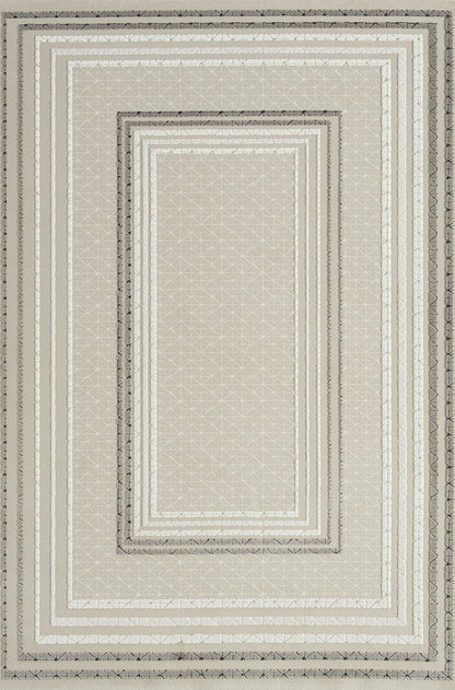 Unterseen Cream  Framed Woll, Cotton Rug